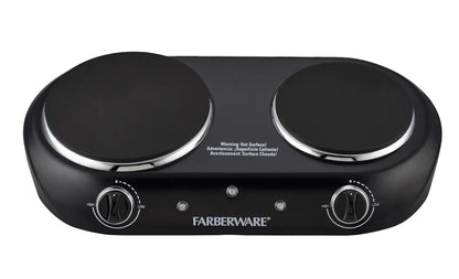 Farberware Royalty 1800 W Double Burner Black Electric Cooktop