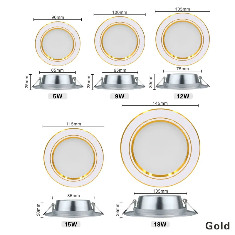 5W 9W 12W 15W 18W Led Downlight Ceiling Light