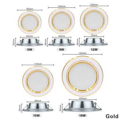 5W 9W 12W 15W 18W Led Downlight Ceiling Light