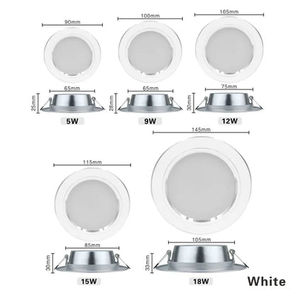 5W 9W 12W 15W 18W Led Downlight Ceiling Light