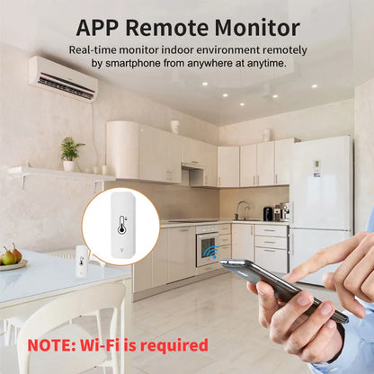 Tuya Smart Temperature And Humidity Sensor  WiFi APP Remote Monitor